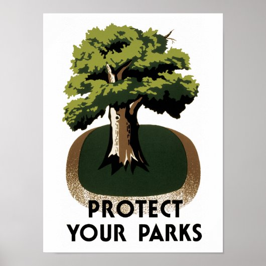 Bescherm uw parken poster (Voorkant)