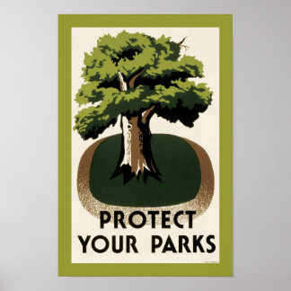 Bescherm uw parken poster