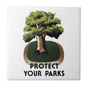 Bescherm Uw Parken Tegeltje
