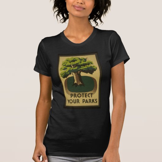 Bescherm uw parkshirt t-shirt (Voorkant)