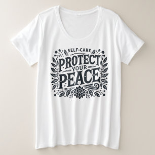 Bescherm uw Peace Plus Size T-shirt voor dames
