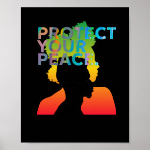 Bescherm uw Peace Sticker Poster