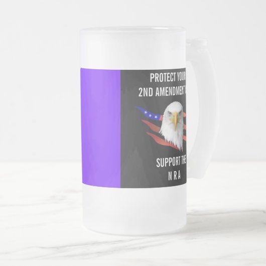 BESCHERM UW RECHTEN VAN HET TWEEDE AMENDEMENT MATGLAS BIERPUL (Voorkant rechts)