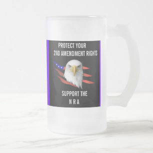 BESCHERM UW RECHTEN VAN HET TWEEDE AMENDEMENT MATGLAS BIERPUL