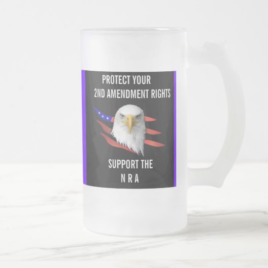 BESCHERM UW RECHTEN VAN HET TWEEDE AMENDEMENT MATGLAS BIERPUL (Rechts)