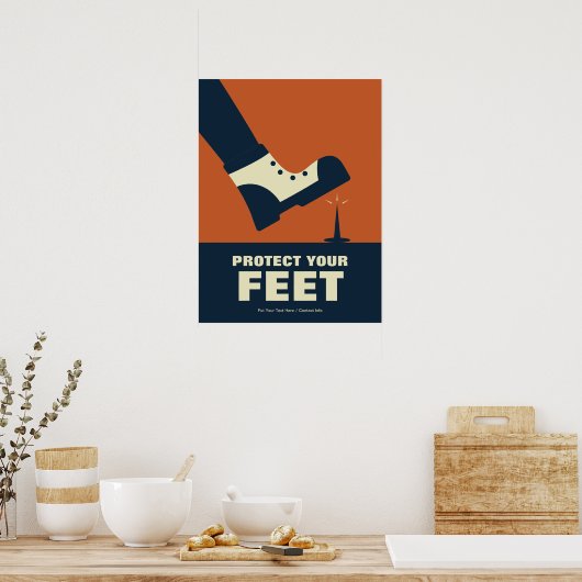 Bescherm uw veiligheidsrapport op de werkplek poster (Keuken)