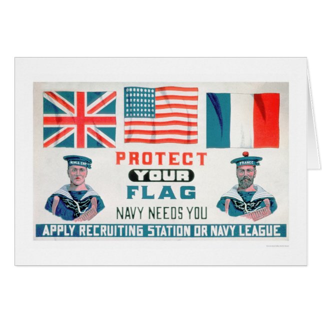 Bescherm uw vlag - marine heeft u nodig (US02143) (Voorkant Horizontaal)