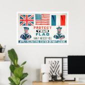 Bescherm uw vlag - marine heeft u nodig (US02143) Poster (Thuiskantoor)