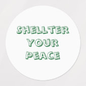 Bescherm uw vrede labels (Design 1)