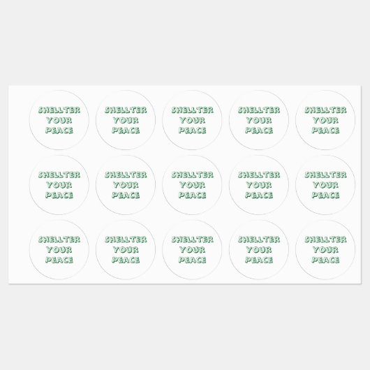 Bescherm uw vrede labels (Vel)