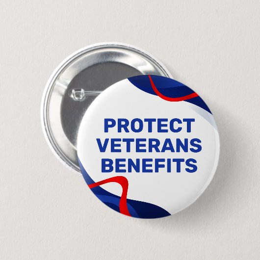 Bescherm veteranen politieke voordelen ronde button 5,7 cm (Voorkant /achterkant)
