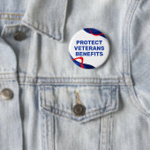 Bescherm veteranen politieke voordelen ronde button 5,7 cm (In situ)
