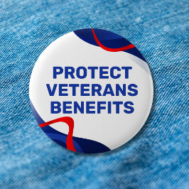 Bescherm veteranen politieke voordelen ronde button 5,7 cm