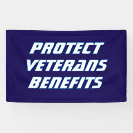 Bescherm veteranen politieke voordelen spandoek
