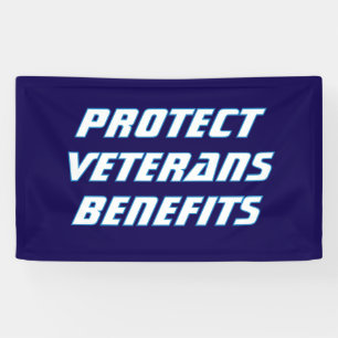 Bescherm veteranen politieke voordelen spandoek