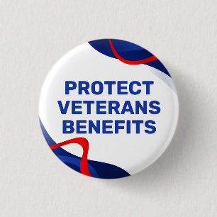 Bescherm Veteranen Uitkeringen Politiek Ronde Button 3,2 Cm
