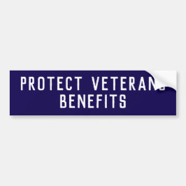 Bescherm Veteranen Voordelen Politiek Bumpersticker