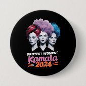Bescherm vrouwen Kamala 2024 Verkiezingen 2024 Ronde Button 7,6 Cm (Voorkant)