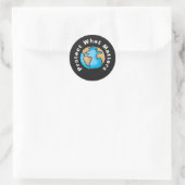 Bescherm Wat Ertoe Doet Eco Aarde Ontwerp Ronde Sticker (Tas)