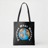 Bescherm Wat Ertoe Doet Eco Aarde Ontwerp Tote Bag (Voorkant)