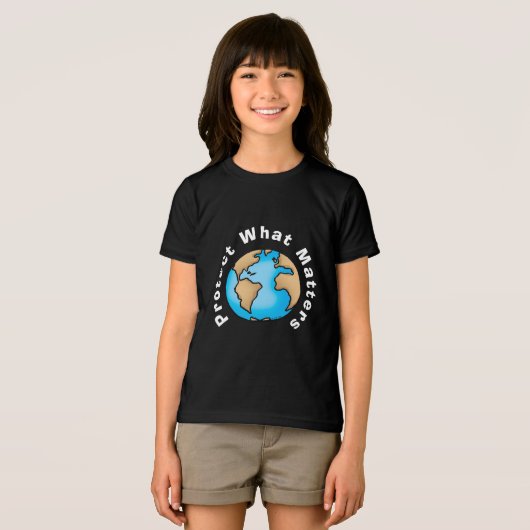 Bescherm Wat Ertoe Doet Eco Aarde Ontwerp Tri-Blend Shirt (Voorkant volledig)