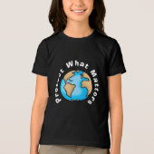 Bescherm Wat Ertoe Doet Eco Aarde Ontwerp Tri-Blend Shirt (Voorkant)