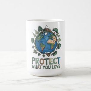 Bescherm wat je leuk vindt" Milieu-ontwerp Koffiemok