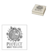 Bescherm wat je leuk vindt" Milieu-ontwerp Rubberstempel (Gestempeld)