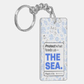 Bescherm wat ons voedt: het Zee | vervuiling van d Sleutelhanger (Voorkant Links)