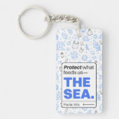 Bescherm wat ons voedt: het Zee | vervuiling van d Sleutelhanger (Voorkant)