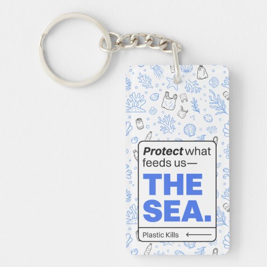 Bescherm wat ons voedt: het Zee | vervuiling van d Sleutelhanger (Voorkant)