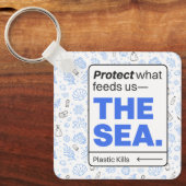 Bescherm wat ons voedt: het Zee | vervuiling van d Sleutelhanger (Voorkant)