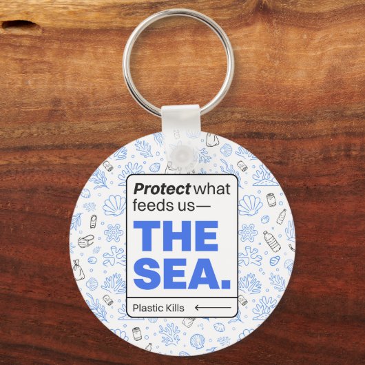 Bescherm wat ons voedt: het Zee | vervuiling van d Sleutelhanger (Voorkant)