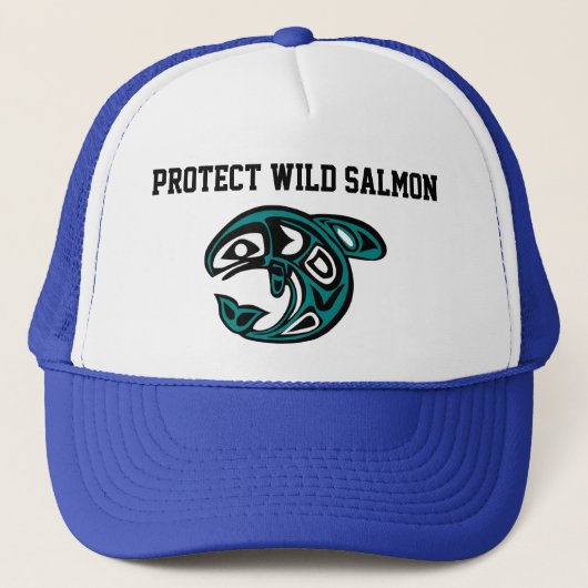 Bescherm Wilde zalmpet Trucker Pet (Voorkant)