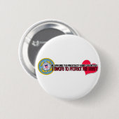 Bescherm zijn hart Kustwacht Ronde Button 5,7 Cm (Voorkant /achterkant)