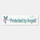 Beschermd door Angels auto Bumpersticker (Voorkant)