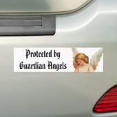 Beschermd door Angels Bumpersticker (Op auto)