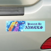 Beschermd door Angels Bumpersticker (Op auto)
