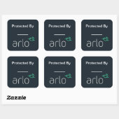 Beschermd door Arlo Decal/Sticker Vierkante Sticker (Vel)