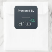 Beschermd door Arlo Decal/Sticker Vierkante Sticker (Tas)