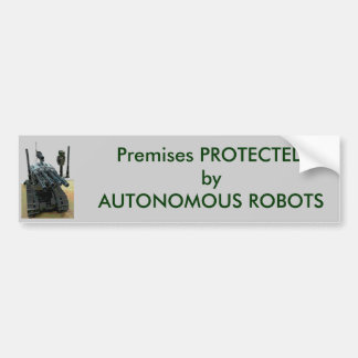 Beschermd door autonome robots bumpersticker