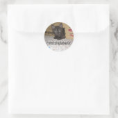 Beschermd door Backup Cat Ronde Sticker (Tas)