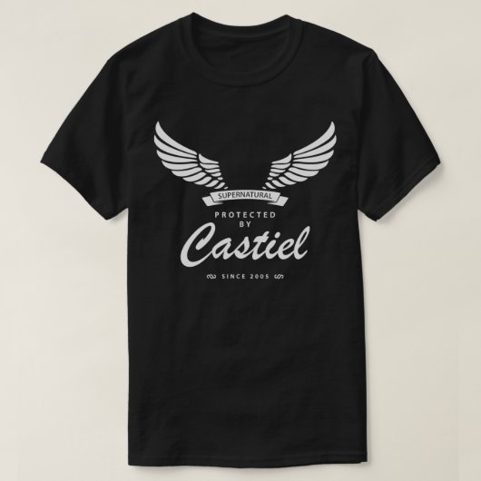 Beschermd door bovennatuurlijk castiel t-shirt (Design voorkant)
