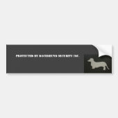Beschermd door Dachshund Security Bumpersticker (Voorkant)
