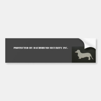 Beschermd door Dachshund Security Bumpersticker