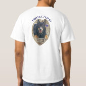 Beschermd door Doberman Pinscher T-shirt (Achterkant)