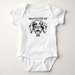 Beschermd door Dog Personalized baby body suit & h Romper