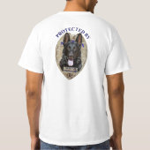 Beschermd door Duitse herder T-shirt (Achterkant)