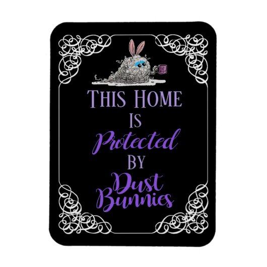 Beschermd door Dust Bunnies Magnet Magneet (Verticaal)