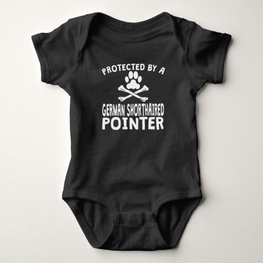 Beschermd door een Duitse horthaired pointer Romper (Voorkant)